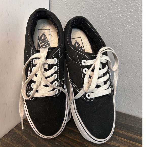 Vans Atwood Black & White Shoes Size 5.5 Low Top Skater Classic - Picture 5 of 7